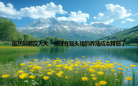 虽然前期投入大, 但现在每头猪的养殖成本降低了15%, 肉质还特别好, 直接被城里几家高档餐厅预订, 价格比普通猪肉高出30%